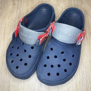 Crocs All Terrain Clog Boy's Sandals Navy Blue Sz 4 Water Shoes Summer Beach